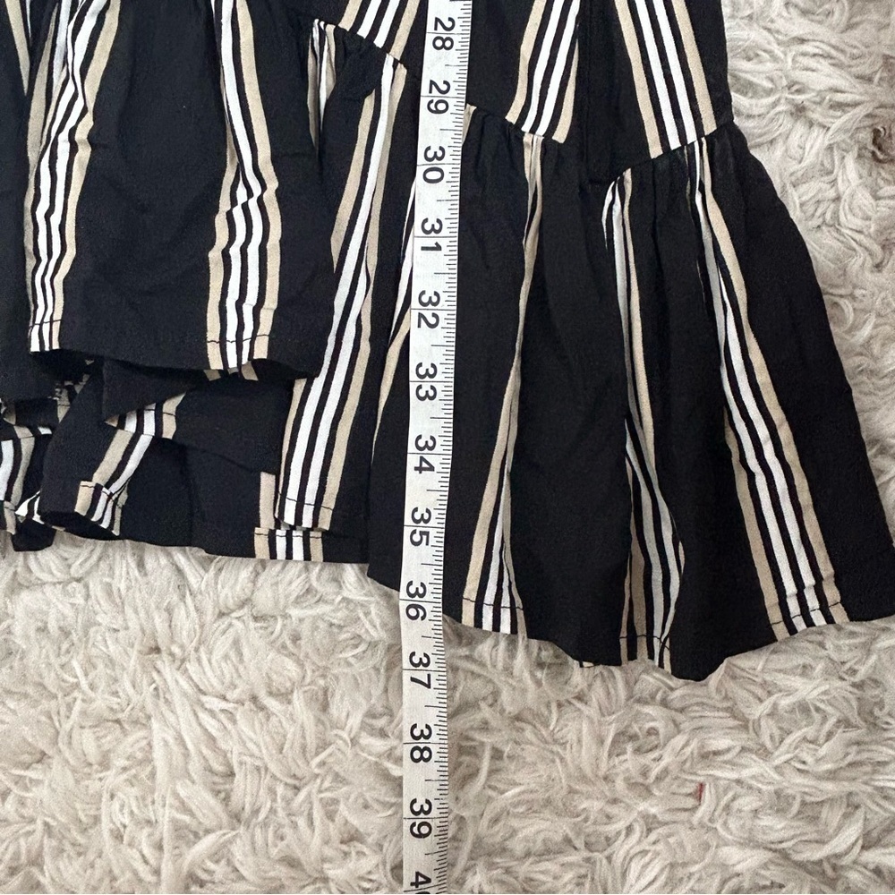BEACHGOLD Striped V-Neck Ruffle Hem Mini Dress - Picture 14 of 15
